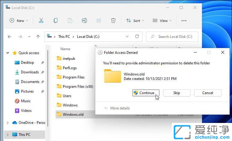 Win11ϵy(tng)΄hwindows.oldļA